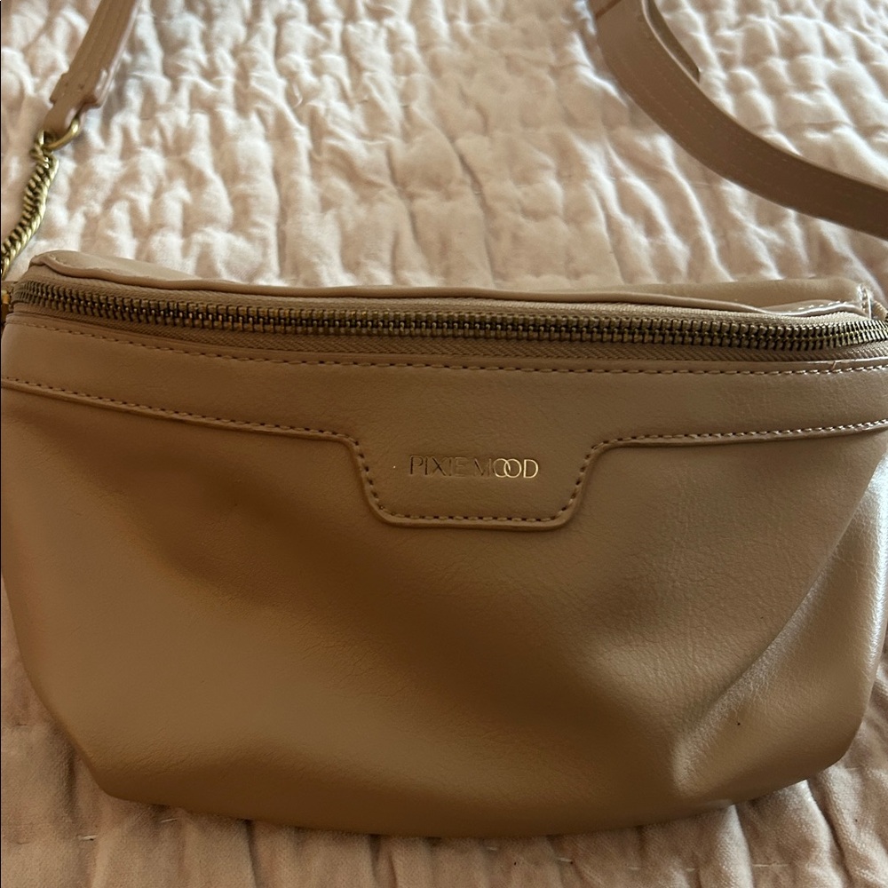 Pixie Mood Brooklyn Recycled Nylon Crossbody Tan … - image 6